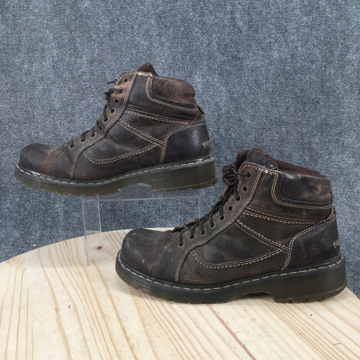 Dr. Martens Soren Moto Biker Black Stud Hiking Leather Ankle Boots Mens 9 Black Harley-Davidson® Men main image 3