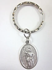 St Joan of Arc Medal Italy Key Ring Gift Box & Prayer Card