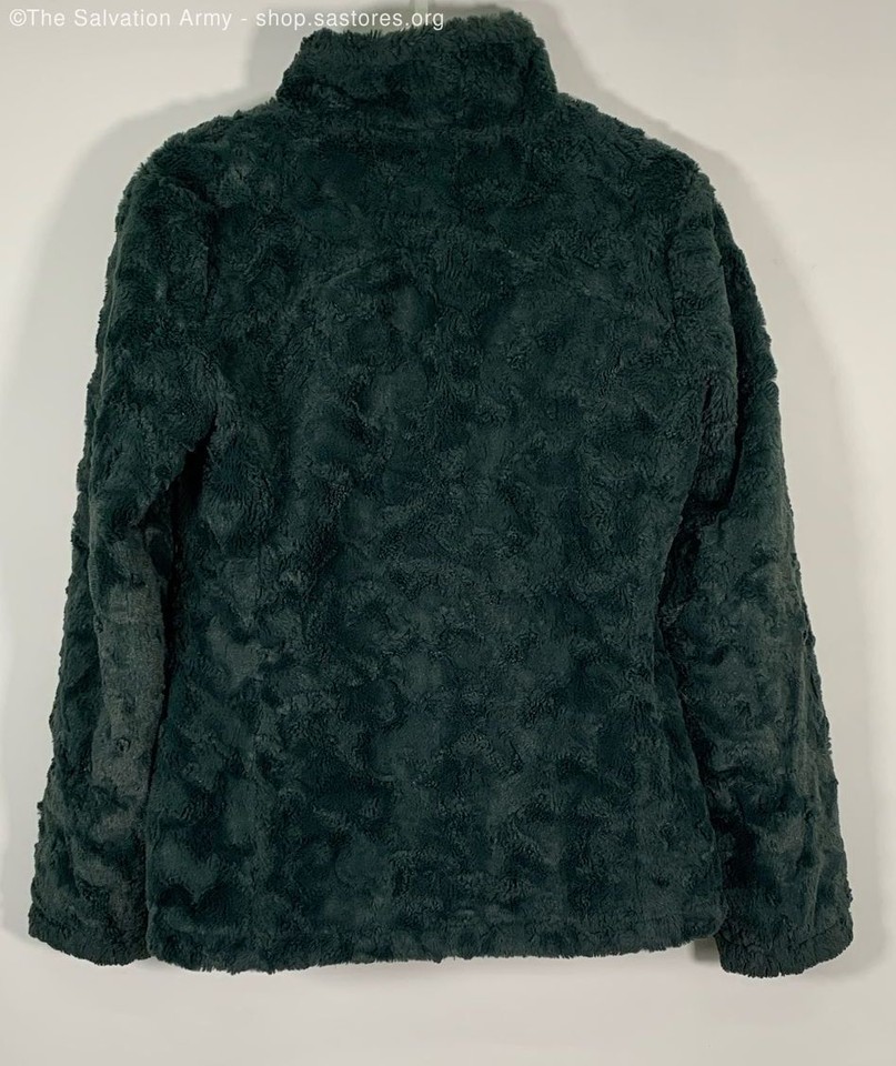 The North Face Women's Green Fleece Full Zip Reversible Jacket Size