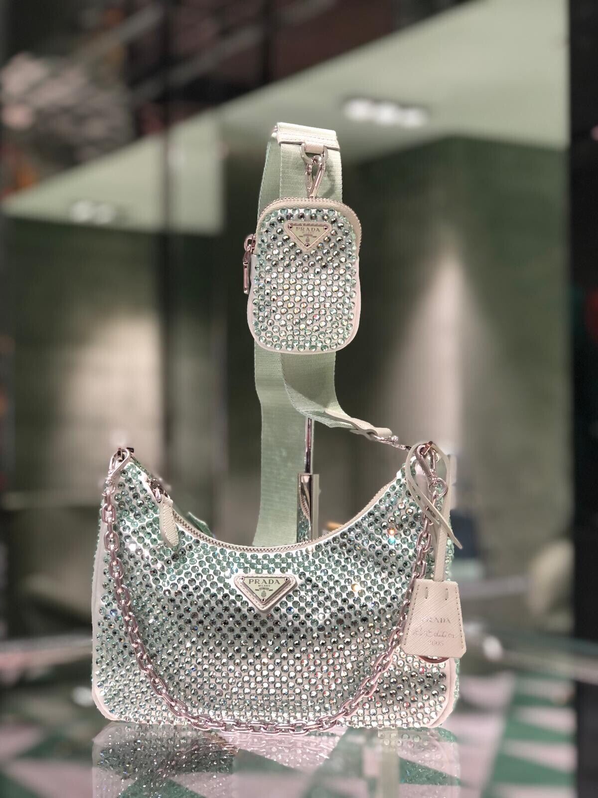 prada crystal bag