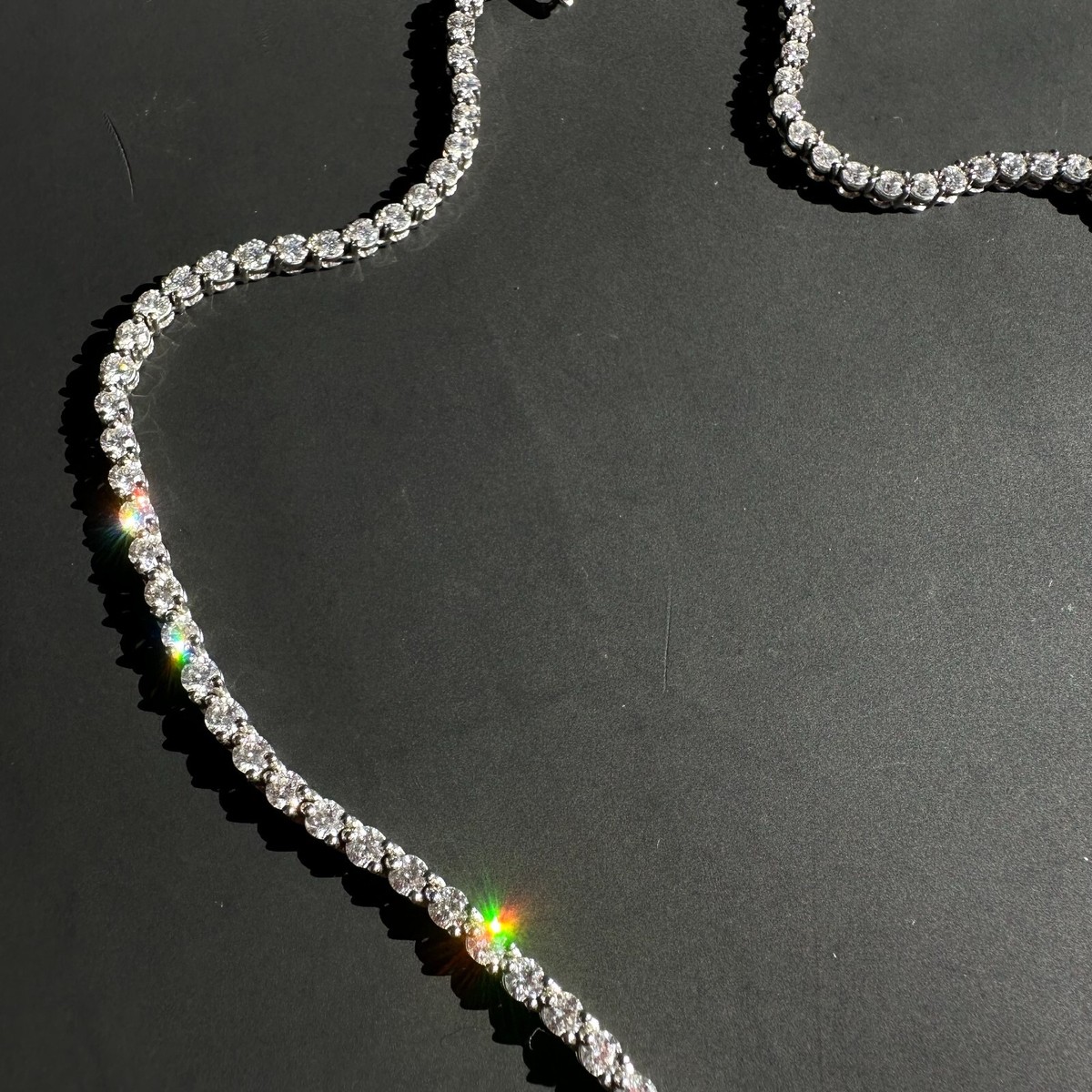 Tiffany and Co Victoria Graduated Line Necklace 16.25