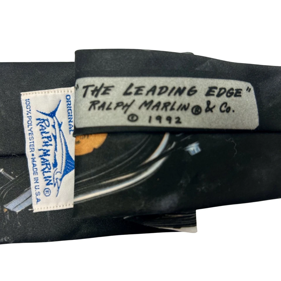 Corbata Ralph Marlin The Leading Edge 1992 de colección años 90 Harley Davidson motocicleta Foto 3 de 3