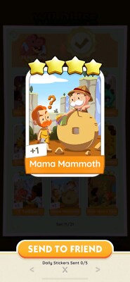 Mama Mammoth sticker - Monopoly Go ! 