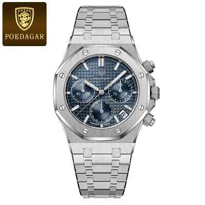 Herren Multifunktionale Datum Uhr Chronograph Leuchtend Quarz Design Armbanduhren