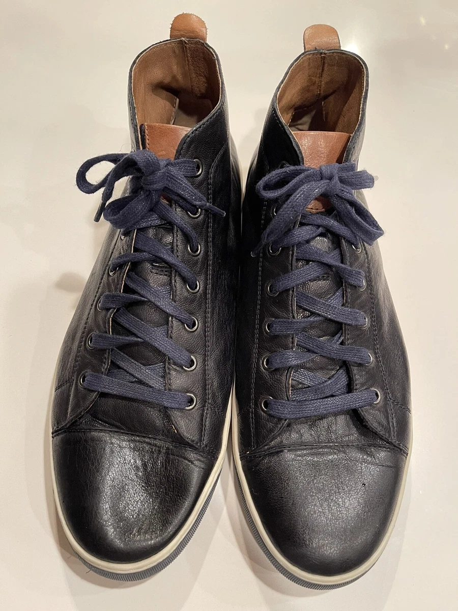 Johnston Murphy J M 1850 Toliver Blue Hightop Leather Sneakers Men s Size 11.5M