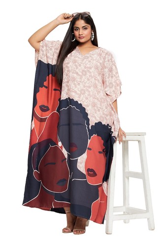 Women Kaftan Plus Size Hippie Boho Dress Kimono Long Maxi Summer Beach Sundress - 第 30/122 張圖片
