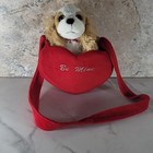 VINTAGE CHRISHA PLAYFUL PLUSH COCKER SPANIEL WITH VALENTINE HEART BAG CIRCA 1988