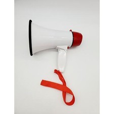 Megaphone Red White Battery Operated Bullhorn