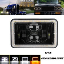 4x6inch Led Headlight Amber Drl Hilo Beam For Blizzard Snowplow Snow Plow 680lt