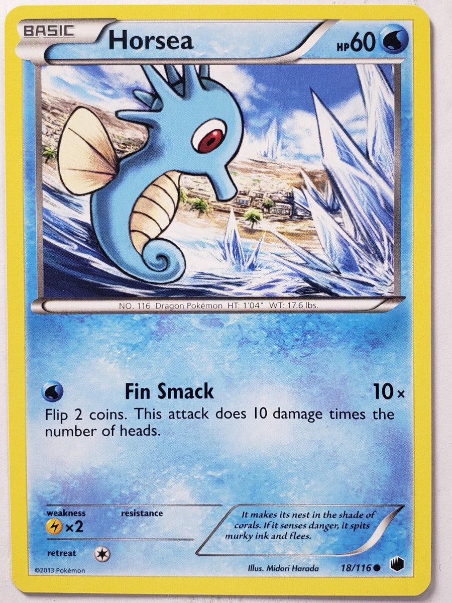 Horsea 18/116 VLP - Plasma Freeze Pokemon Card - Midori Harada Art