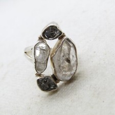 Sterling Silver 925 Quartz Cluster Ring Size 7.75 K4676