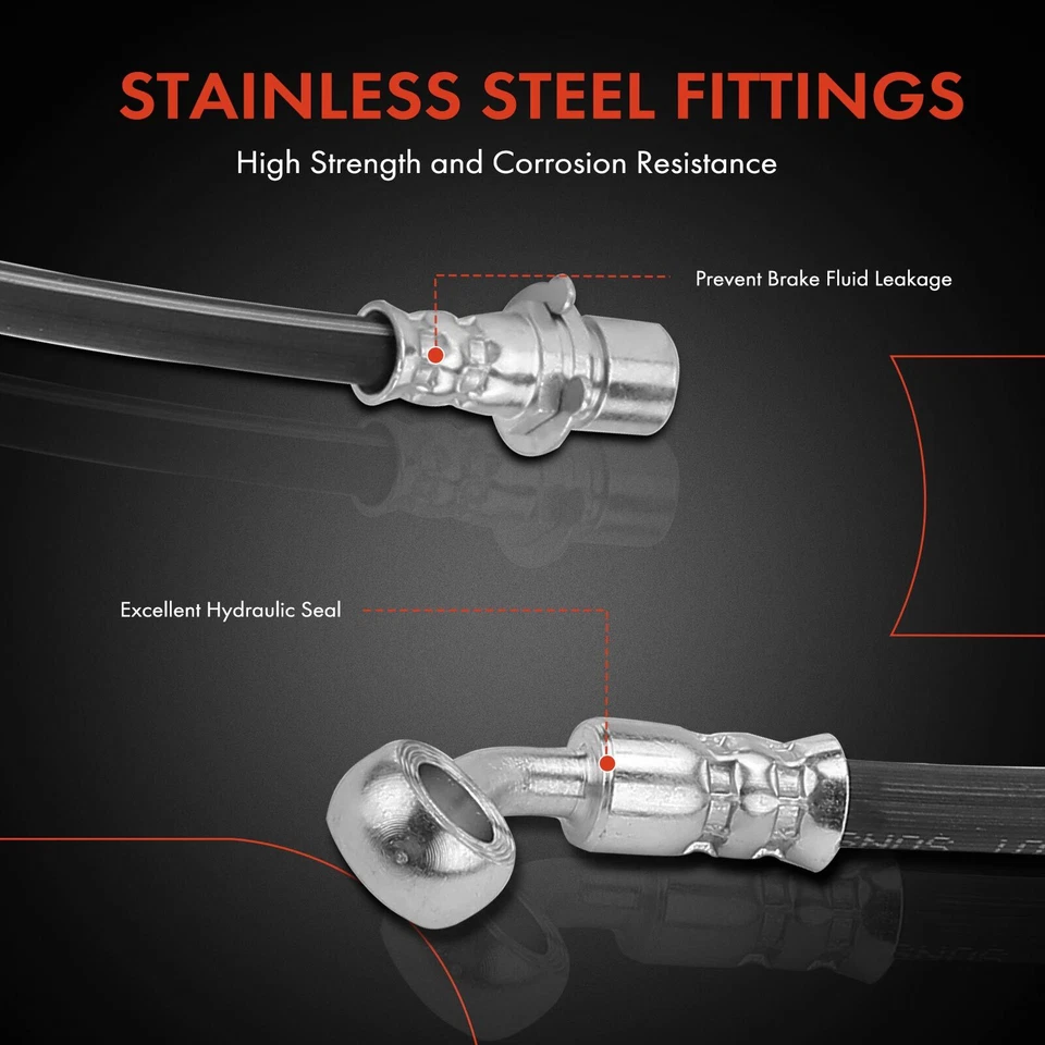 Manguera hidráulica de freno trasera A-Premium 2x para Chevy Equinox 2013-2016 GMC Terrain Foto 4 de 4