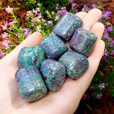 Ruby Kyanite / Ruby Fuchsite combo Tumbled Natural Crystal Gemstone - 1pc