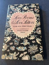LOVE POEMS & LOVE LETTERS FOR ALL THE YEAR Peter Pauper Press Vintage HCDJ