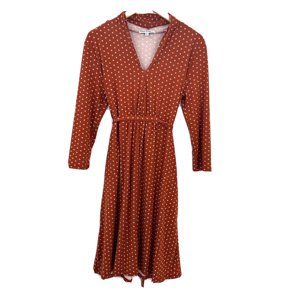 knee length dresses for ladies Black Ditsy Floral Smocked Long Sleeve Maternity Mini Dress main image 0