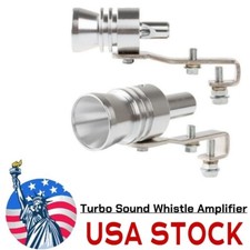 2pcs L Silver Universal Loud Whistle Exhaust Pipe Simulator Fake Bov Motorcycle 2pcs L Silver Universal Loud Whistle Exhaust Pipe Simulator Fake Bov Motorcycle