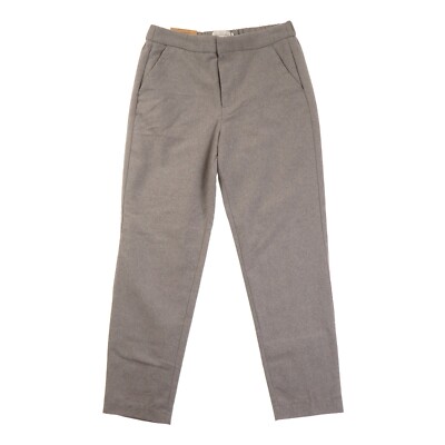 H&M Gray Tapered Cropped Wool Pants Womens Elastic