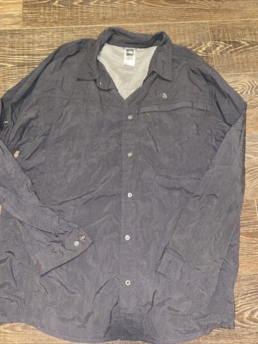 north face Button Down Gray Shirt XL 