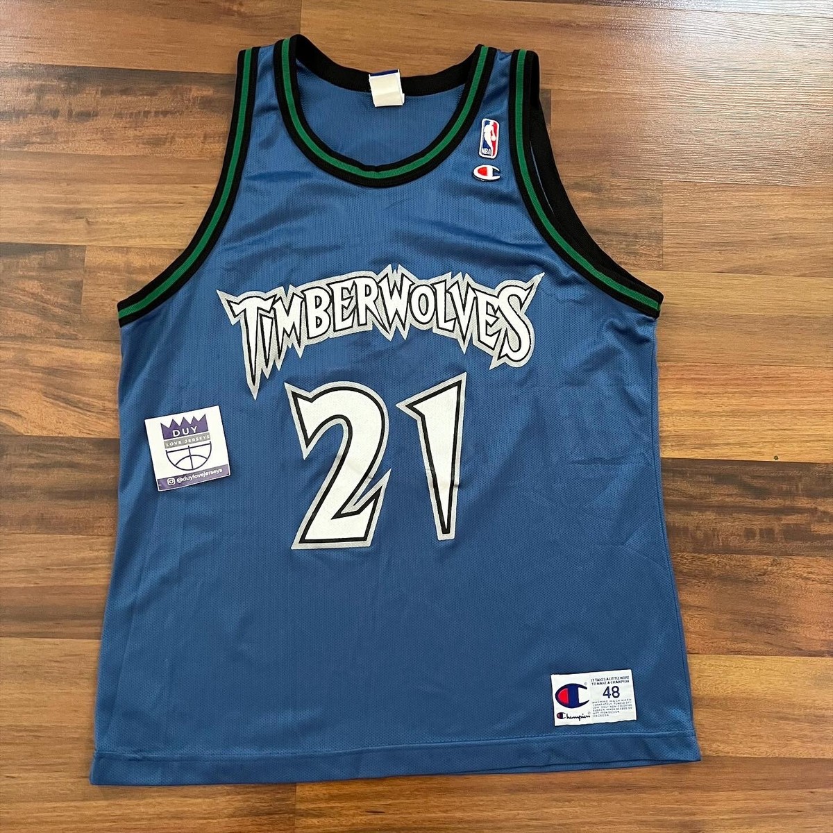 Minnesota Timberwolves Kevin Garnett Vintage Champion NBA Jersey