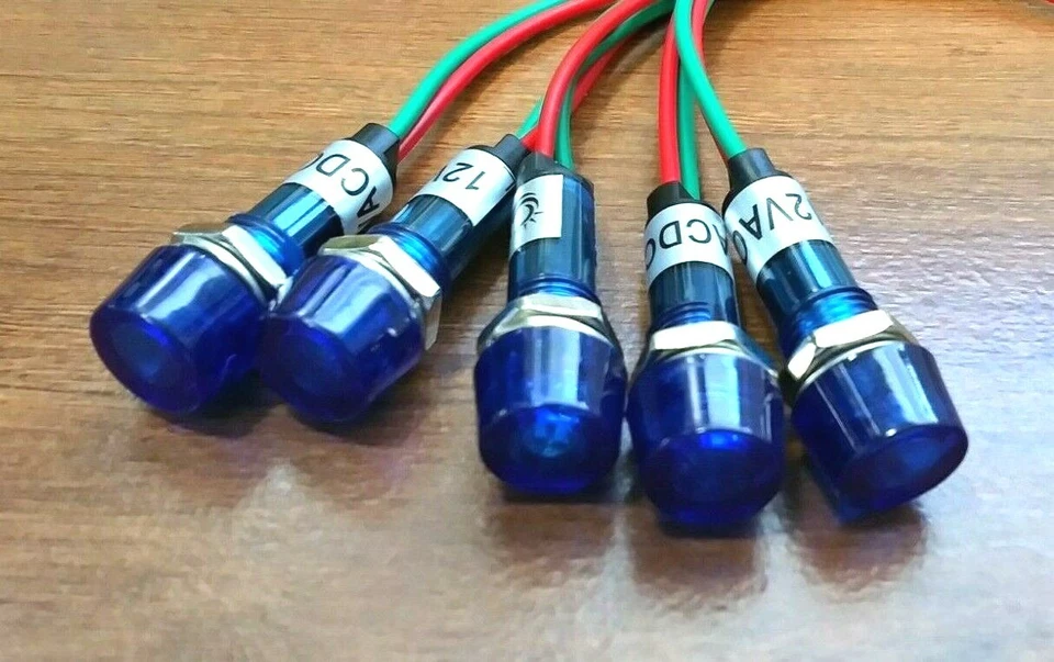 5 luces LED de alto perfil impermeables súper brillantes BBT 12 v azules para acento de paisaje Foto 2 de 4