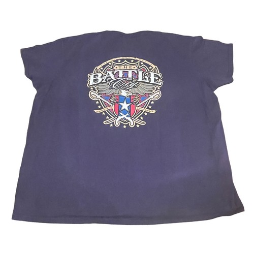 Gildan Harley Owners Group HOG Blue T Shirt Mens 2XL Graphic The Battle Cry SS - Picture 3 of 9