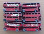 6x Matchbox by Lesney No.5c Vintage Diecast Routemaster Buses Playworn Condition