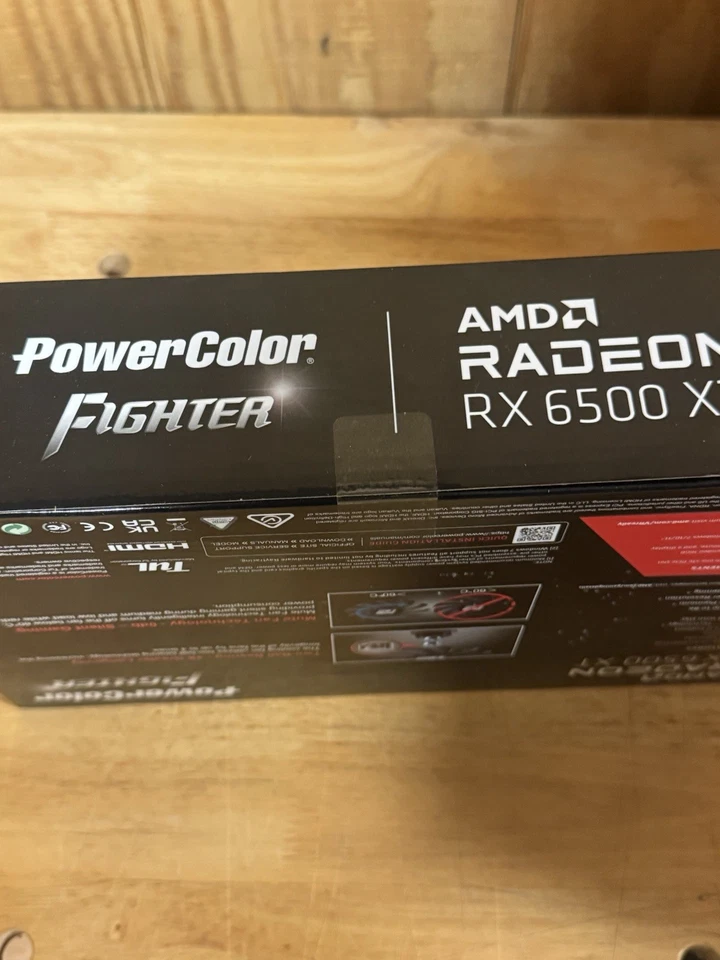 New PowerColor Fighter AMD Radeon RX 6500 XT Gaming Graphics GPU Card 4GB GDDR6 - Image 4 of 4