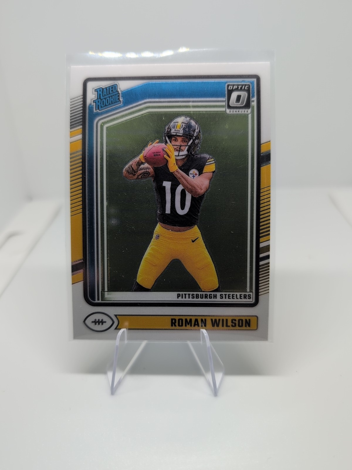 2024 Panini Donruss Optic - Rated Rookie Roman Wilson #285 Pink Prizm (RC)
