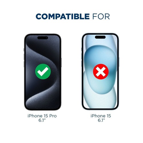 Tech Armor Screen Protector for iPhone 15 Pro 6.1 inch - 3 Pack + Camera Lens - Picture 2 of 7