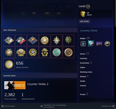 cs2 steam account | 14 medals | faceit lvl8
