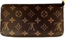 Louis Vuitton Monogram Zippy Long Wallet Round Brown