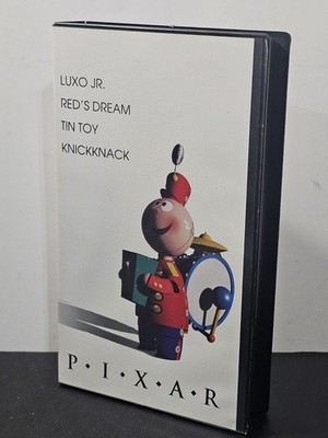 TESTED - Rare Pixar Shorts VHS Tape - Luxo Jr, Red's Dream, Tin Toy, Knickknack 
