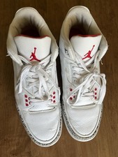 Jordan Air Jordan 3 Retro White Red Black Athletic Sneakers Men 318376-100