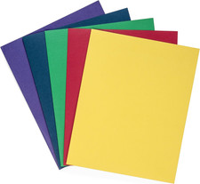 25 Pack Paper Two Pocket Folders Bulk, 2 Pocket Folders Bulk, Designed for Offic
