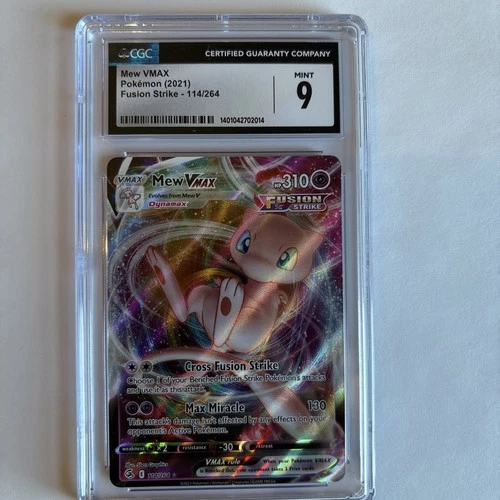 Mew Vmax Holo Fusion Strike 114/264 NM CGC 9