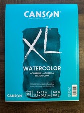 Canson XL 9x12 Watercolor Paper Pad Cold Press Textured 140lb