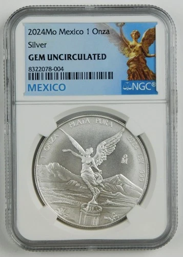 2024-Mo Mexico 1 Oz Silver Onza Libertad NGC Gem Uncirculated Coin C2785
