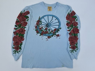 Vintage 70s/80s Grateful Dead Wheel Of Roses Long Sleeve Mint Jerry Garcia Tee L