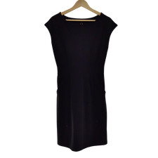 Quince Women Ultra-Stretch Ponte Cap Sleeve Mini Dress Black S