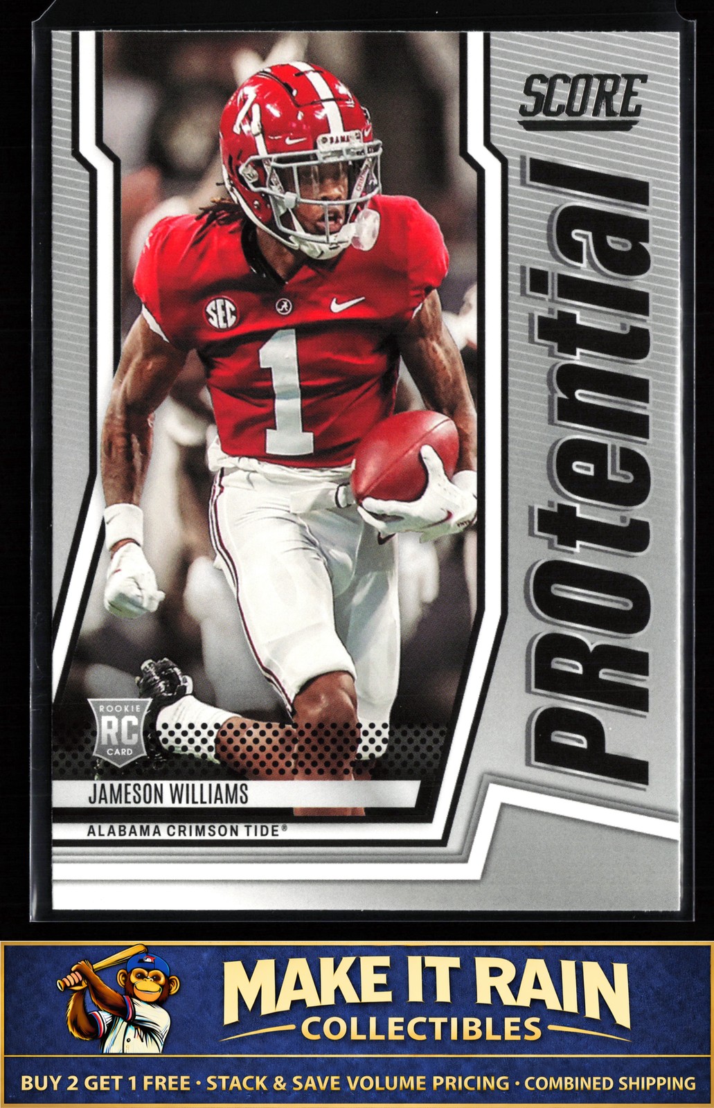 Jameson Williams 2022 Score PROtential #P-JW Alabama Crimson Tide Rookie RC