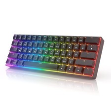HK GAMING GK61 Mechanical Gaming Keyboard - 61 Gateron Optical Yellow, Black