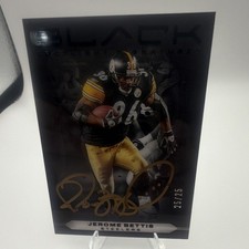 2022 Panini Black Spotlight Signatures Jerome Bettis Auto #SSH-JB Steelers 25/25