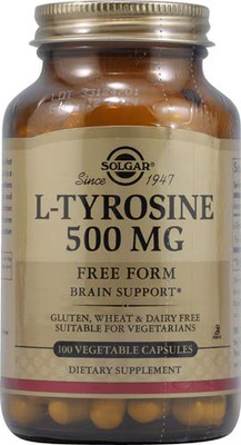 2 X Solgar L-Tyrosine -- 500 mg - 100 Vegetable Capsules
