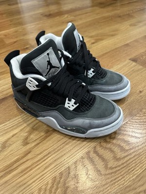 Jordan Air Jordan 4 Boys' High Top Lace Up Sneakers Black Gray Comfort 5.5Y