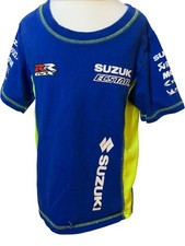 Suzuki Team Official Merchandise Kids T-Shirt Moto Racing Blue 3/4