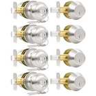 4 Pack Front Door Lock Set, Keyed Alike Exterior Door Lock Set with Deadbolt,...