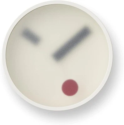 Lemnos Wall Clock kehai Plastered aluminum White KM22-01 WH 130x55mm Battery NEW - Image 1 of 4
