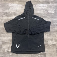 Nike Shield Hooded Running Black Jacket Oregon Project Full Zip Womens Sz. L