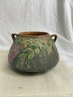 Vintage Roseville Wisteria Blue Brown 1933 242-4 READ AS IS