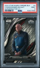 Marketplace image: COMMISSIONER HELGAIT 2024 TOPPS CHROME BLACK STAR WARS SUPERFRACTOR SP 1/1 PSA 9